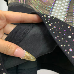 Pearl Bow Cat Rhinestone & Sequin Embellished T-Shirt