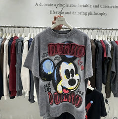 VINESU MKT11 - Graffiti-Style Cartoon Portrait Cotton T-Shirt✨Loose fit, suitable for 99–165 lbs