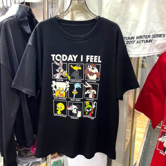 VINESU A23 - Looney Tunes Characters Oversized Graphic Tee