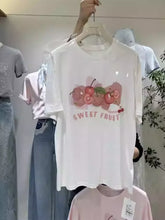 A134 - Heavywork Cherry Tee: 220g Organic Cotton | 3D Hand-Stitched Crystal Beads | Summer 2026 Edition