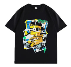 VINESU Sticker Bart Printed Heavyweight T-shirts