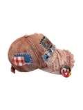 Vinesu H9 - Handmade Reworked Mickey&Minnie Patchwork Cap | One-of-a-Kind Distressed Vintage Aesthetic Hat ❤Dark red