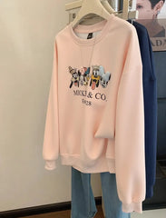 VINESU Can't Resist the Cuteness! Cartoon 3D Decor Sweatshirt