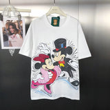 VINESU MKT09 - Vintage Couple Mouse Beaded & Sequin T-Shirt