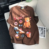 VINESU A17 - "Sweet" Bear Hand-Embellished T-Shirt