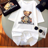 A144 - 3D Mini Pouch Patchwork Bear T-Shirt - 220g Heavyweight Pure Cotton