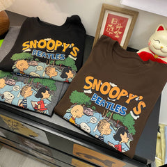 Vintage Snoopy Cotton T-Shirt | Retro Oversized Streetwear Tee