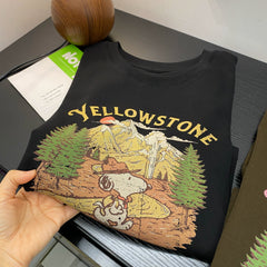 SNOOPY Graphic Cotton T-Shirt | Vintage National Park Oversized Tee