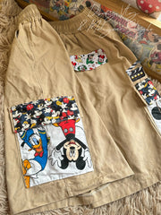 A203 - Mickey Summer 5″ Shorts – Cute, Cool & Chic with Candy Drawstring 🍬🐭