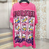 Washed Rhinestone Daisy Graphic T-Shirt | Oversized Statement Tee