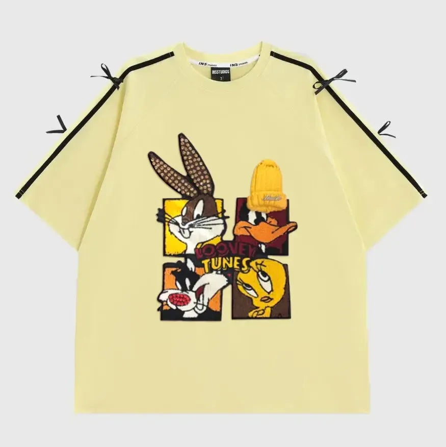 VINESU New Fashionable 3D Bow Print Tee