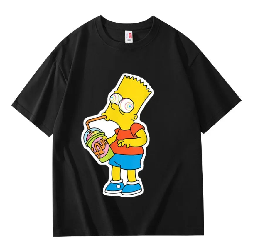 VINESU Bart-Printed Heavyweight T-shirts