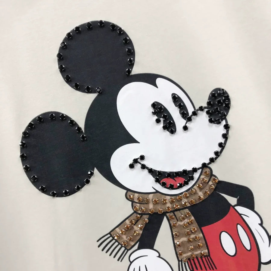 VINESU Trendy Mickey Mouse T-Shirt + Free Bandana Scarf
