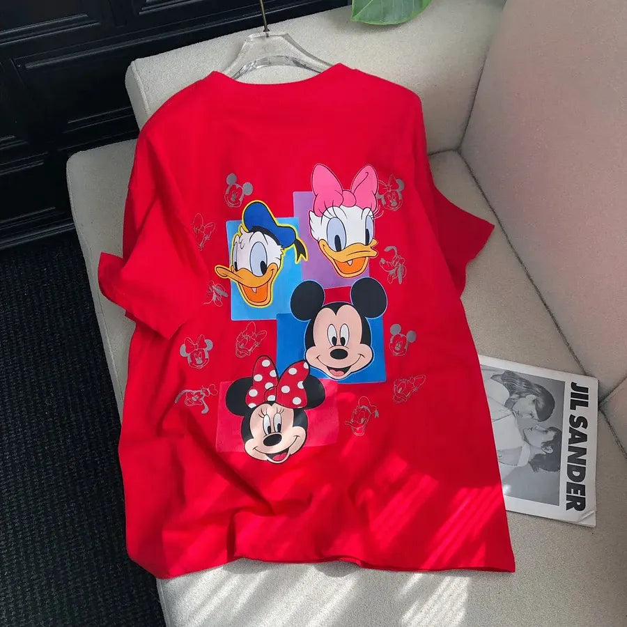 VINESU MKT06 - Y2K Retro Cartoon Gang Double-Sided Embellished Tee