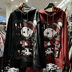 VINESU Y294🎀 Y670 🔥Snoopy Heavy-Detail Beaded Hoodie