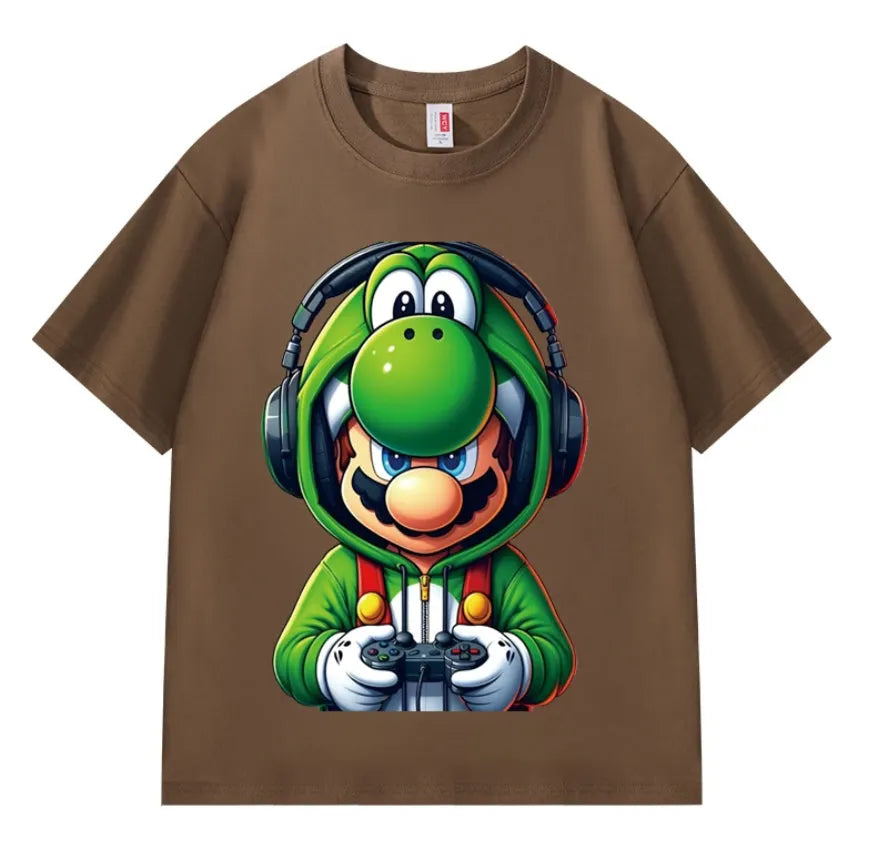 VINESU Mario Printed Heavyweight T-shirts