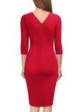 New Fall/Winter Sty V-Neck Office Dinner Party Dress