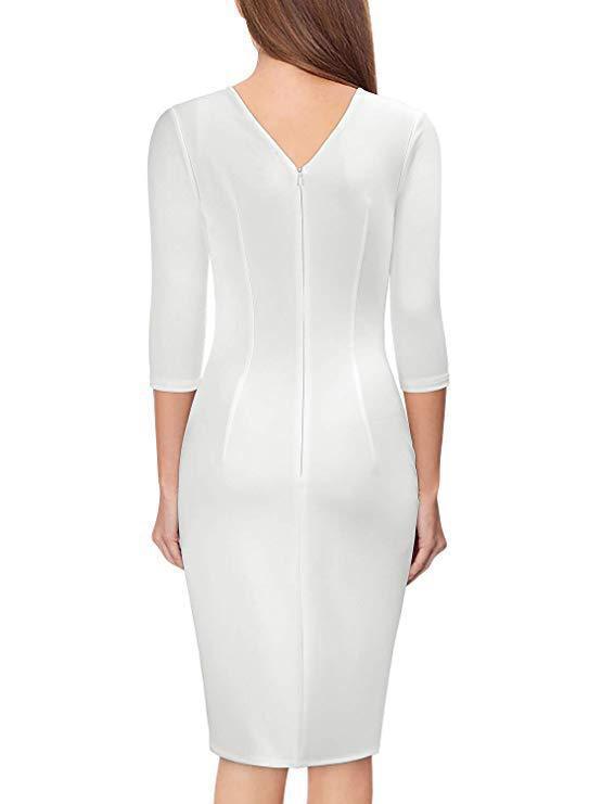 New Fall/Winter Sty V-Neck Office Dinner Party Dress