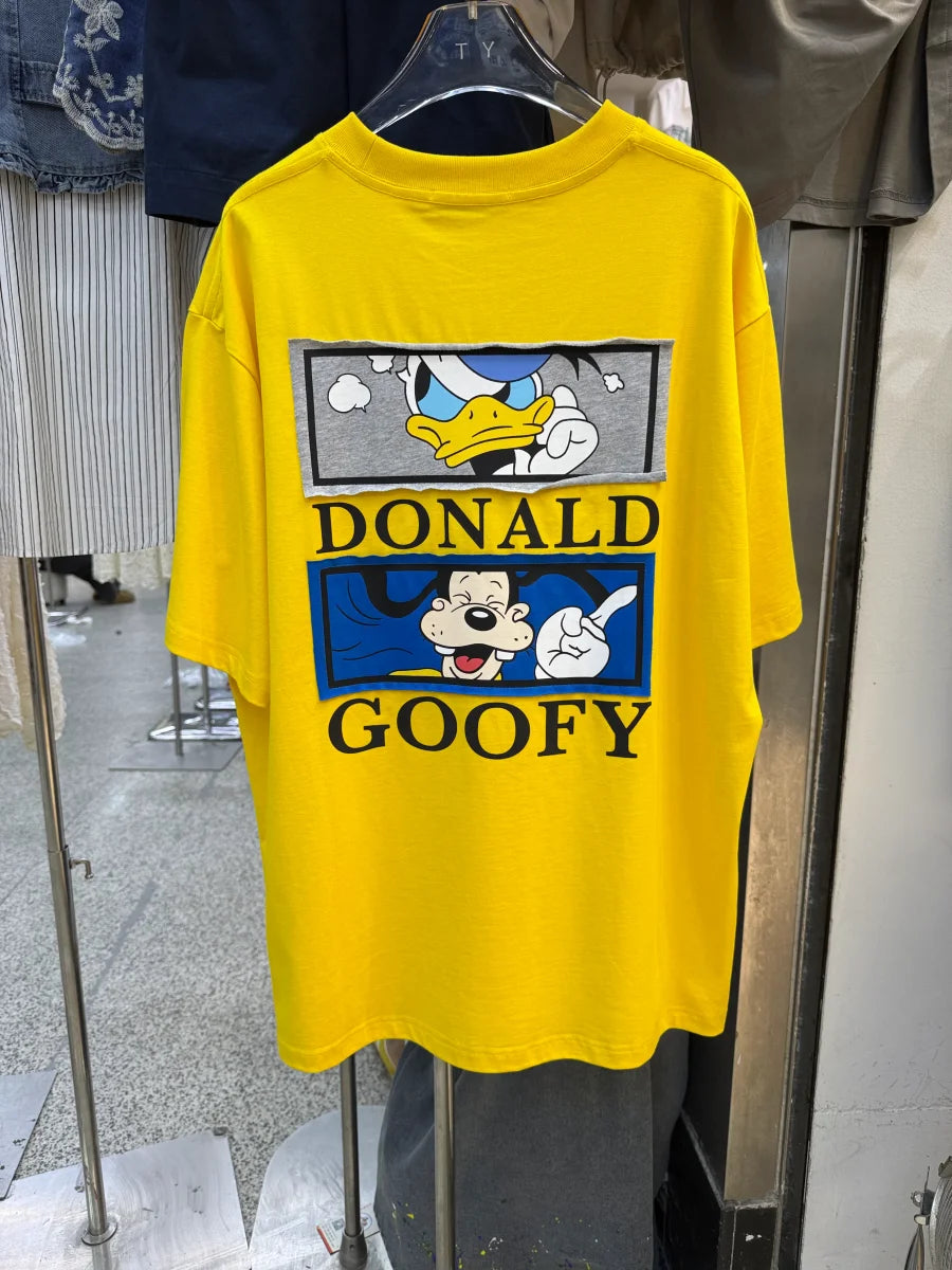 A111 - 220GSM Heavyweight Pure Cotton | Mickey Series Double-Sided Multi-Texture Patch Tee