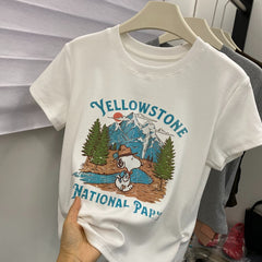 A184 - Vintage Snoopy Graphic Tee - 220g Premium Heavyweight Cotton - Retro Peanuts Aesthetic Streetwear T-Shirt