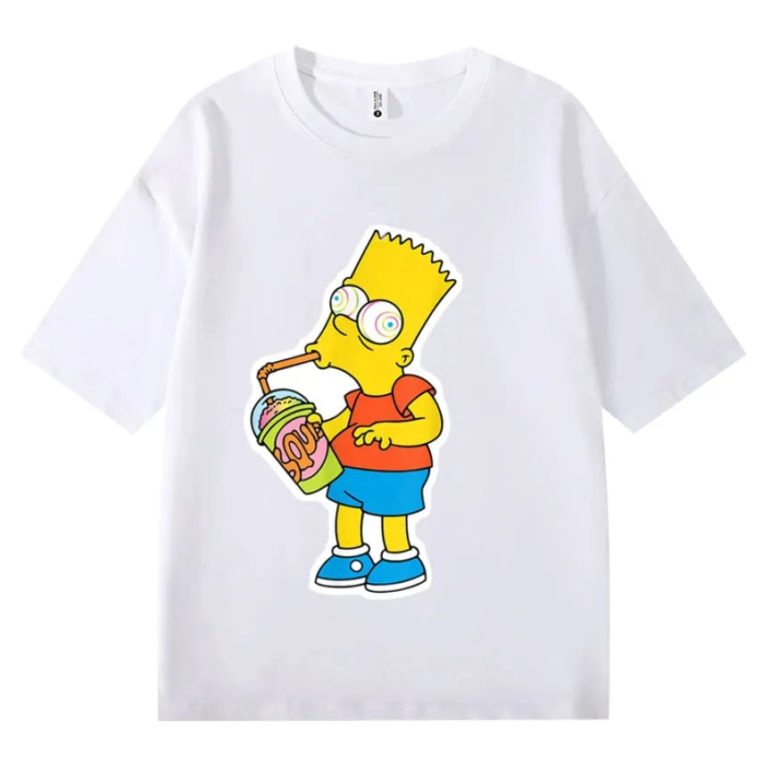 VINESU Bart-Printed Heavyweight T-shirts