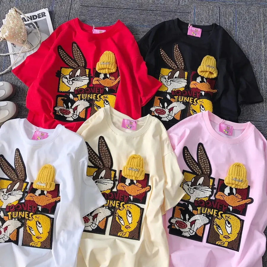 VINESU Looney Tunes - Themed T-shirt: Full of Cartoon Fun