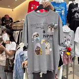 A83 - Handmade 3D Felt Pet Collage T-Shirt | Artisan Hand-Stitched Cute Animal Tee