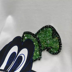 VINESU Goofy Cartoon Sequin-Embellished T-Shirt