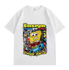 VINESU SpongeBob Printed Heavyweight T-shirts