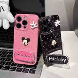 Cute Attack💘 3D Mickey Pink Polka - Dot Case