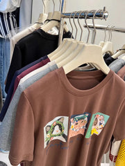 VINESU Style On Point🐈 Cat Illustration Tee—3D Accents Tell Stories