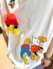 Vinesu A80 - Unisex Heavyweight Boxy Tee | Donald Duck 3D Plush Patch | Premium 220g Cotton Streetwear