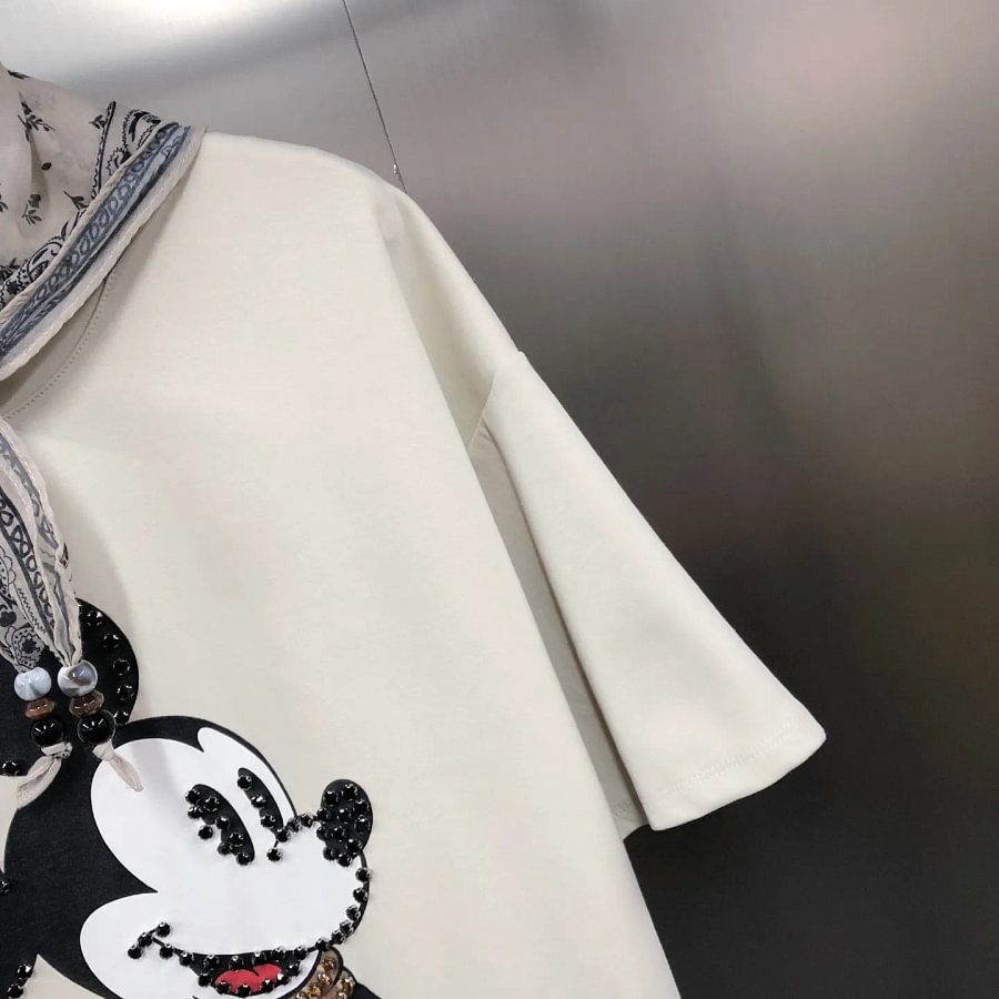 VINESU Trendy Mickey Mouse T-Shirt + Free Bandana Scarf