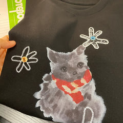 A190 - Vintage Kitten Graphic Tee - 220g Premium Heavyweight Cotton