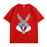 VINESU V786 - Sparkle Bunny Bling Graphic Relaxed Fit T-Shirt