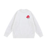 VINESU Handmade 3D Felt Decor Crewneck Sweater