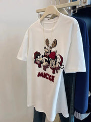 VINESU 3D Embroidered Cap & Cartoon Short-Sleeve Tee - Heavy Craftsmanship Design