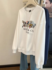 VINESU Can't Resist the Cuteness! Cartoon 3D Decor Sweatshirt