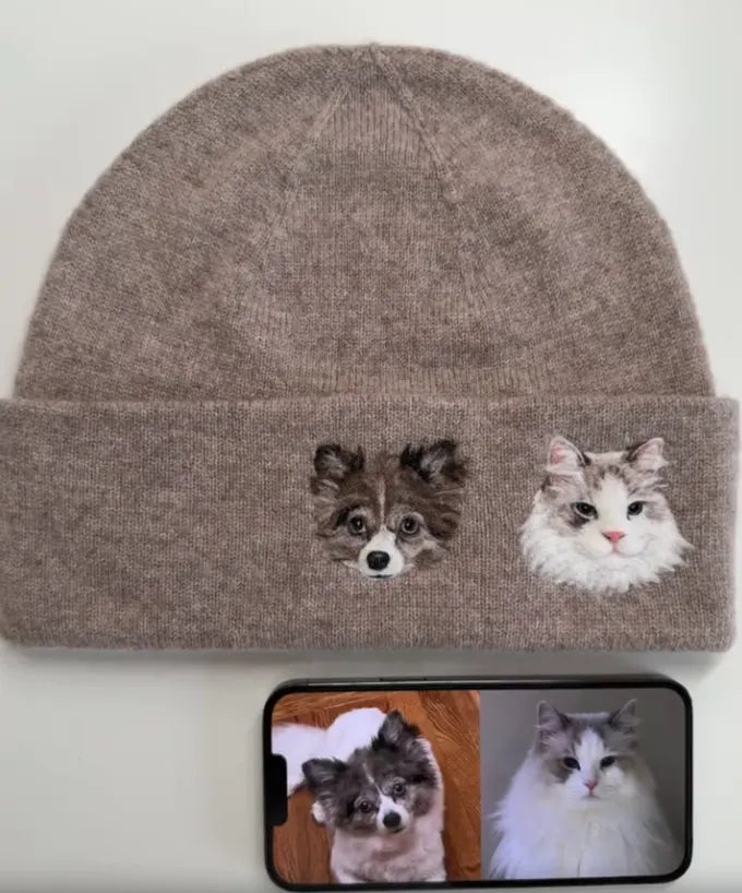 Vinesu - Custom Pet Portrait Beanie | Vivid Art Transfer Collection