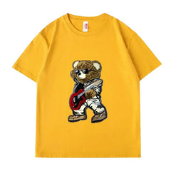 VINESU Rock Bear - Heavyweight 3D Pearl Embellished Tee