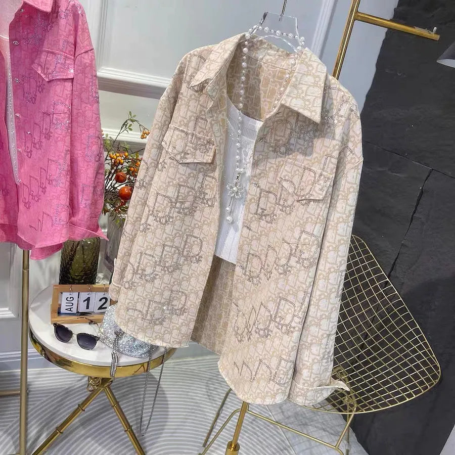 VINESU | Heavy Diamond Jacquard Denim Shirt