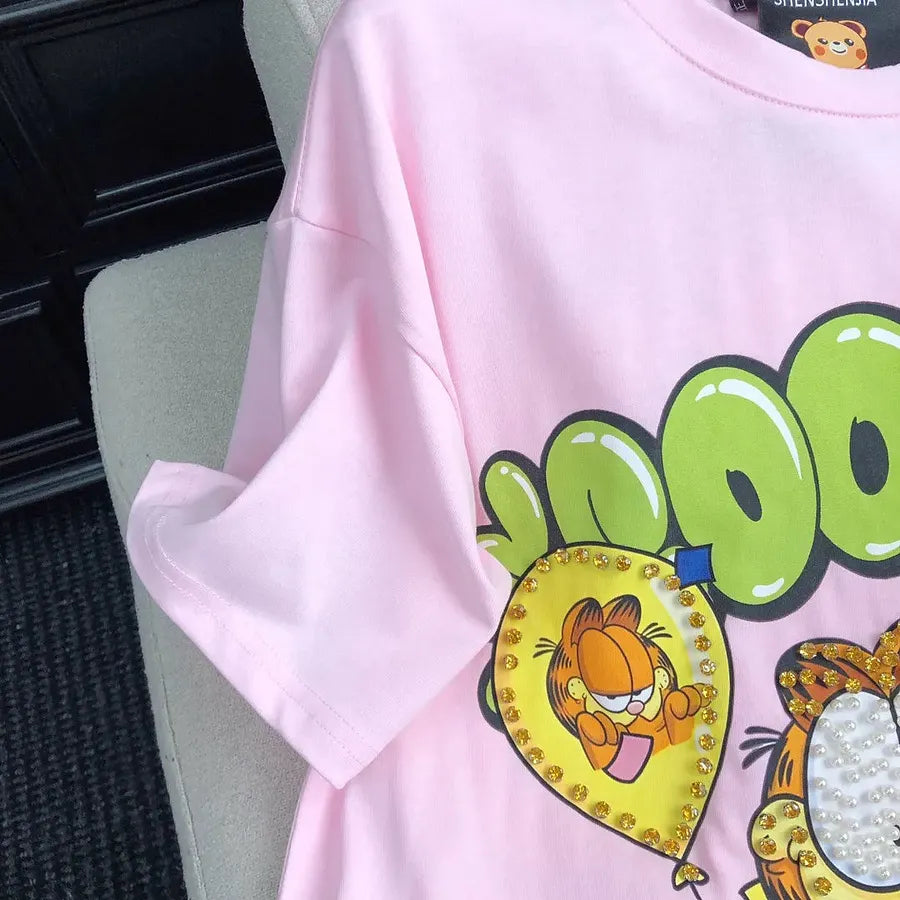 VINESU A16 - "Dooter Gang" Double-Sided Print & Hand-Embellished T-Shirt