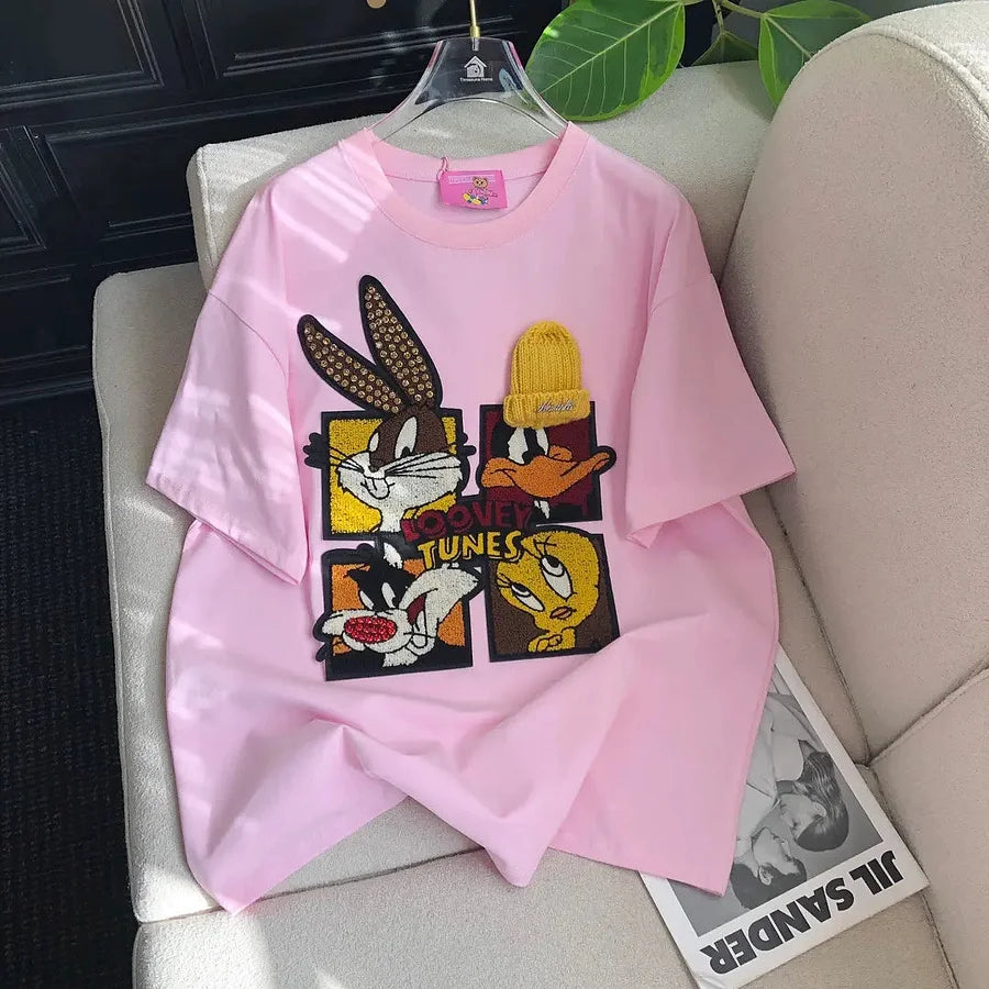 VINESU Looney Tunes - Themed T-shirt: Full of Cartoon Fun