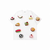 A239 - Handmade 3D Dessert Patch T-Shirt | 100% Cotton Cute Food Appliqué Tee