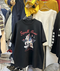 A247 - 🐴✨ Stroll Alone 3D Necklace Pony Graphic Oversized T-Shirt