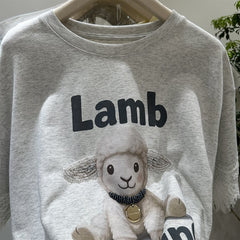 A171 - Artisanal Lace & Rhinestone Lamb Tee: 220g Breathable Premium Cotton