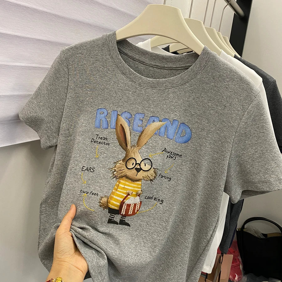 A193 - Unisex Graphic Tee - Heavyweight 220g Premium Cotton T-Shirt with Hand-Finished Embroidery Detail
