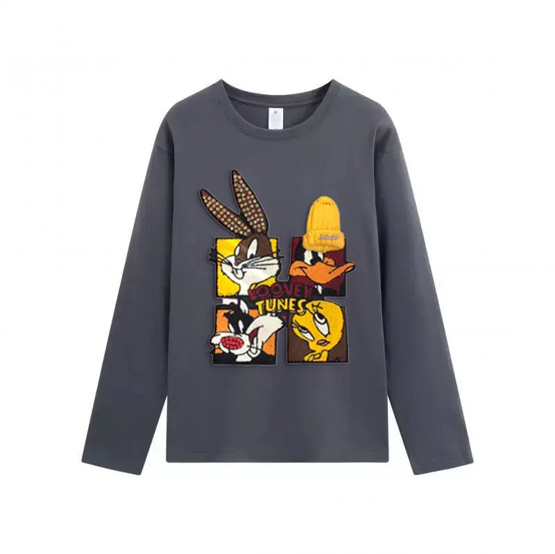 VINESU Looney Tunes - Themed Long - Sleeve T - shirt: Embrace Cartoon Nostalgia