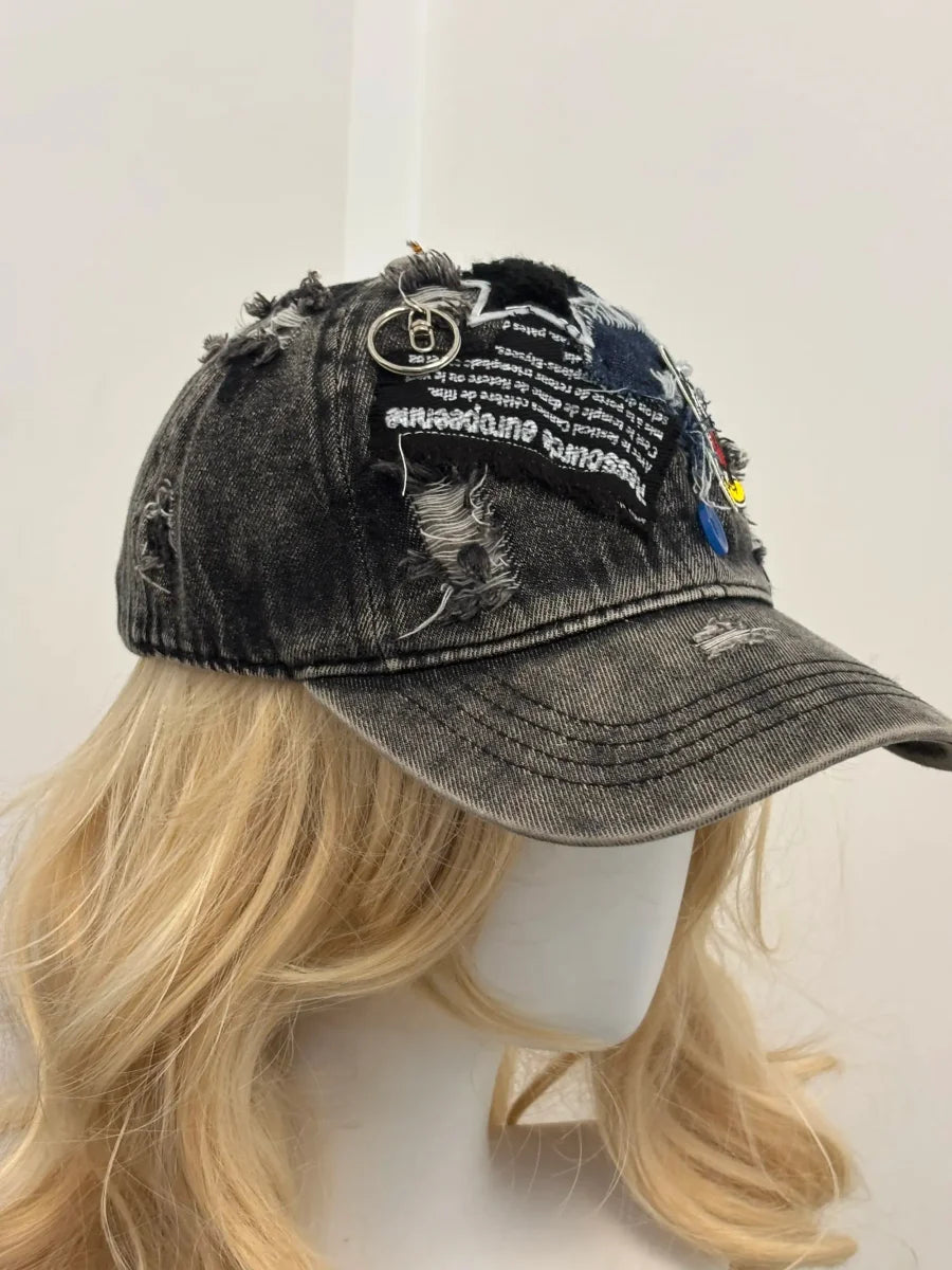 H19 - Mickey Hand-Woven Avant-Garde Deconstructed Sun Hat - Artisanal Summer Beach Headwear