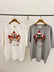 Vinesu A79 - 3D Plush Teddy Bear Christmas T-Shirt